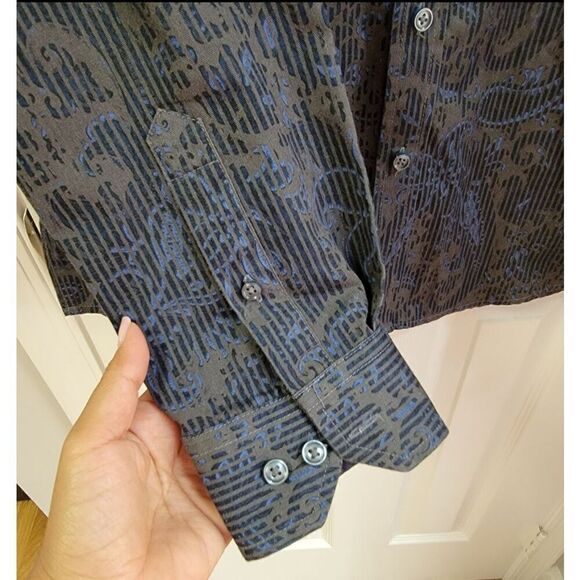 Tasso Elba Paisley-Print Shirt M - Picture 3 of 8